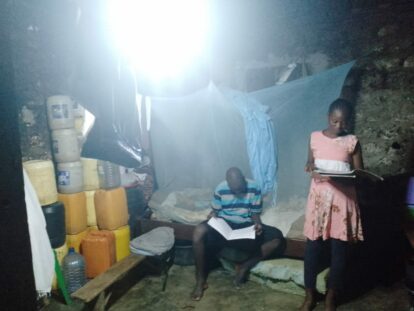 Solar lights so the children can do their homework