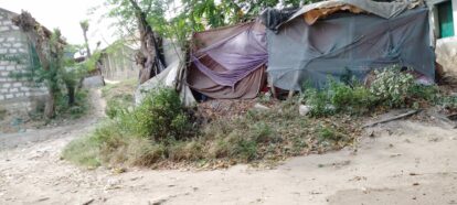 Home for one of our students, using what is available to get shelter