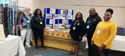 The Kenyan team at the Rotary conference stand