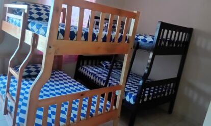 Bunk beds in the bedroom of one of the safe houses