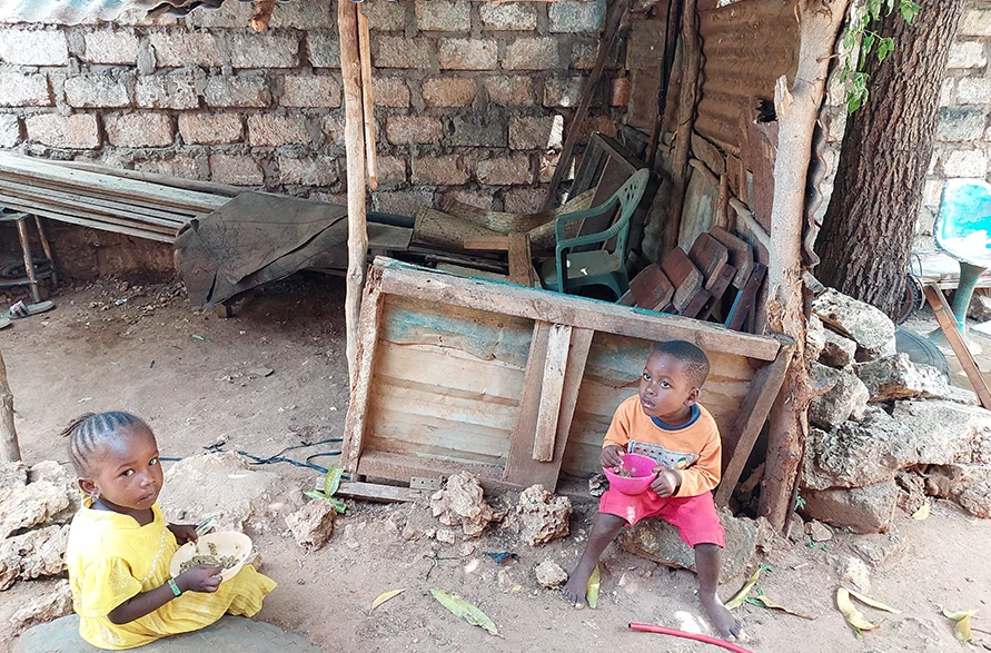 The reality of poverty in Bombolulu - the siblings of one of our students